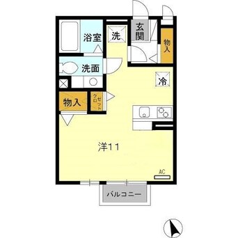 間取図 阪和線・羽衣線/六十谷駅 徒歩4分 2階 築22年