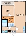 阪和線・羽衣線/和歌山駅 徒歩11分 1階 築5年 1LDKの間取り