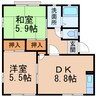 和歌山線/笠田駅 徒歩10分 2階 築31年 2DKの間取り