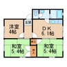 和歌山線/岩出駅 徒歩10分 1階 築27年 3DKの間取り