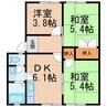 きのくに線・紀勢本線/和歌山市駅 バス:20分:停歩3分 1階 築28年 3DKの間取り