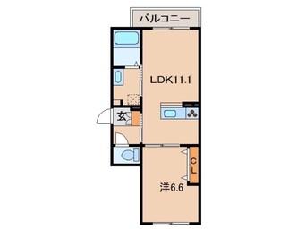 間取図 きのくに線・紀勢本線/紀三井寺駅 徒歩3分 2階 築5年