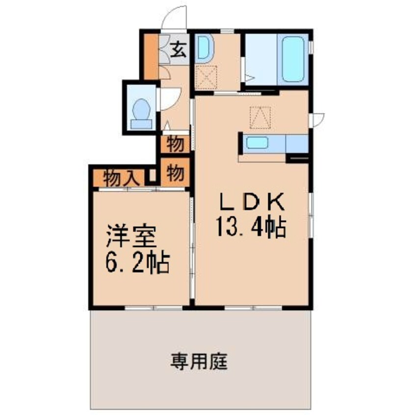 間取図 和歌山電鉄貴志川線/神前駅 徒歩3分 1階 築12年