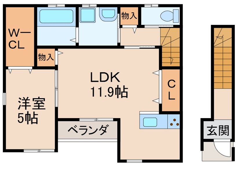 間取図 クラウンハイツ砂山南Ⅱ