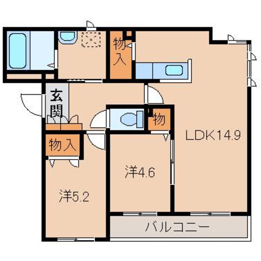 間取図 南海本線/和歌山市駅 バス4分県庁前下車:停歩4分 3階 築8年