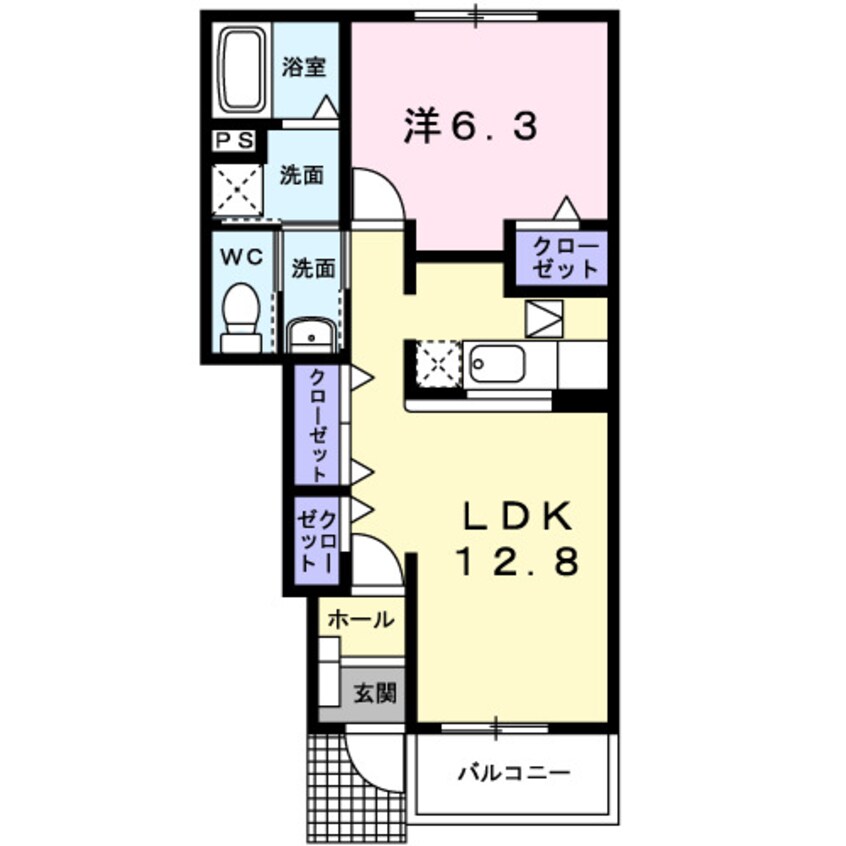 間取図 和歌山電鉄貴志川線/岡崎前駅 徒歩10分 1階 築16年