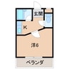 グリーンプラザ谷町弐番館 1Kの間取り