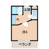 グリーンプラザ谷町弐番館 1Kの間取り