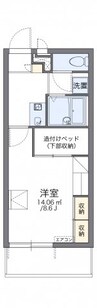 レオパレス屋形 1Kの間取り