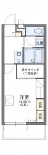 レオパレス屋形 1Kの間取り