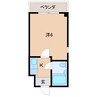 スカイハイツ十二番丁 1Kの間取り
