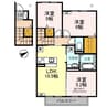 和歌山線/岩出駅 徒歩23分 2階 築8年 3LDKの間取り