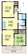 プリシェールＫ Ⅰ棟 3DKの間取り