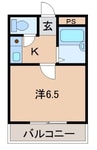 グリーンプラザ谷町壱番館 1Kの間取り