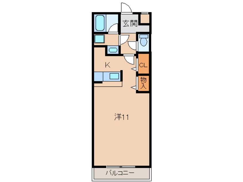 間取図 きのくに線・紀勢本線/和歌山市駅 徒歩22分 2階 築15年