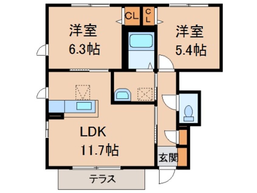 間取図 南海本線/和歌山市駅 バス20分秋葉山下車:停歩6分 1階 築15年