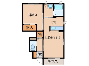 間取図 和歌山線/岩出駅 バス20分根来下車:停歩1分 1階 築12年