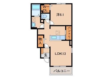 間取図 阪和線・羽衣線/紀伊中ノ島駅 徒歩21分 1階 築6年