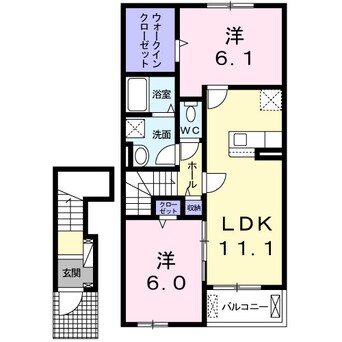 間取図 和歌山線/紀伊山田駅 徒歩10分 2階 築2年