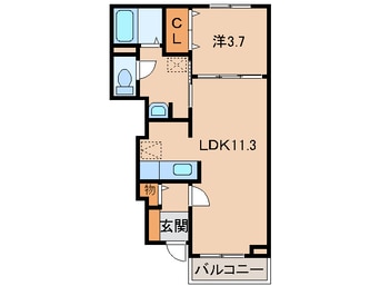 間取図 和歌山線/岩出駅 バス25分曽谷久保下車:停歩7分 1階 築14年