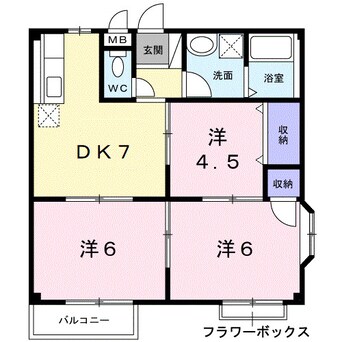 間取図 南海高野線/御幸辻駅 徒歩10分 2階 築32年