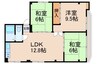 ローズ向之芝Ⅱ 3LDKの間取り