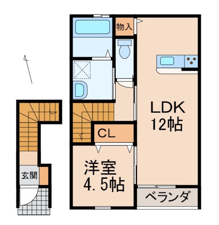 間取図 クラウンハイツ砂山