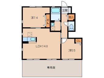 間取図 南海本線/和歌山市駅 バス25分大浦下車:停歩5分 1階 築19年