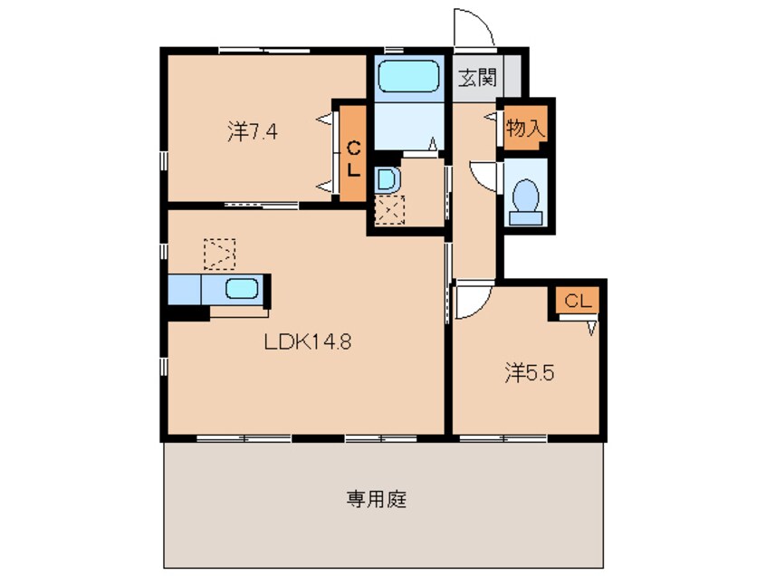 間取図 南海本線/和歌山市駅 バス25分大浦下車:停歩5分 1階 築19年