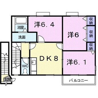 間取図 和歌山線/高野口駅 徒歩18分 2階 築21年