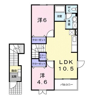 間取図 和歌山線/笠田駅 徒歩10分 2階 築20年