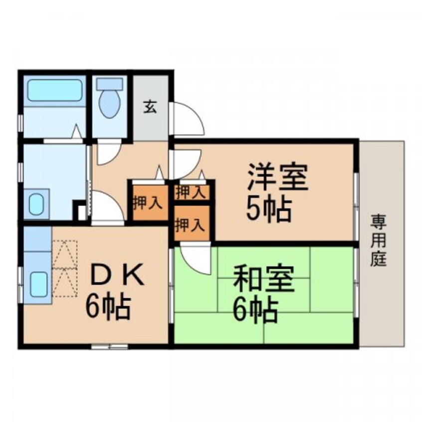 間取図 阪和線・羽衣線/和歌山駅 徒歩29分 2階 築27年