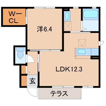 間取図 和歌山電鉄貴志川線/神前駅 徒歩5分 1階 築12年
