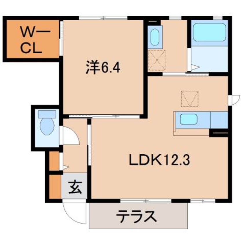 間取図 和歌山電鉄貴志川線/神前駅 徒歩5分 1階 築12年