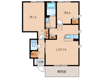 間取図 和歌山線/船戸駅 徒歩50分 1階 築17年