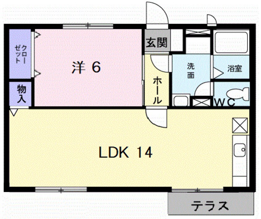 間取図 和歌山線/紀伊山田駅 徒歩8分 1階 築29年