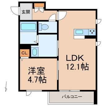 間取図 南海本線/和歌山市駅 バス8分県庁正門前下車:停歩7分 3階 築2年