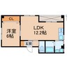 パインフィールド7 1LDKの間取り