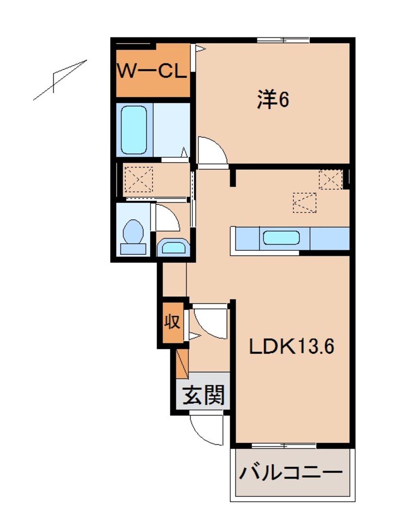 間取図 阪和線・羽衣線/六十谷駅 バス11分公民館前下車:停歩3分 1階 築3年