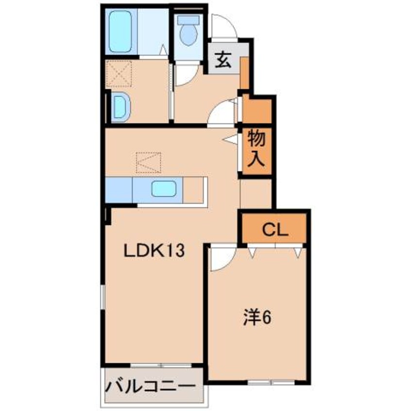 間取図 和歌山線/布施屋駅 徒歩12分 1階 築9年