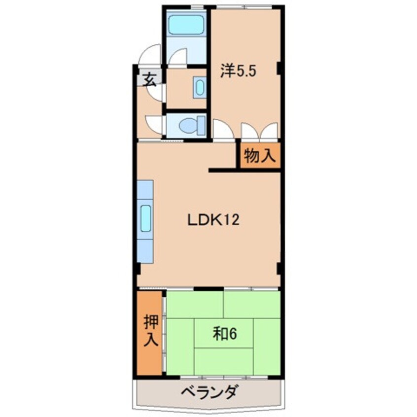 間取図 サンハイツ中之島