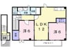 きのくに線・紀勢本線/和歌山駅 徒歩23分 2階 築25年 2LDKの間取り