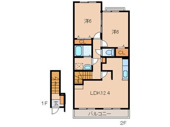 間取図 南海本線/和歌山市駅 バス16分西浜下車:停歩7分 2階 築13年
