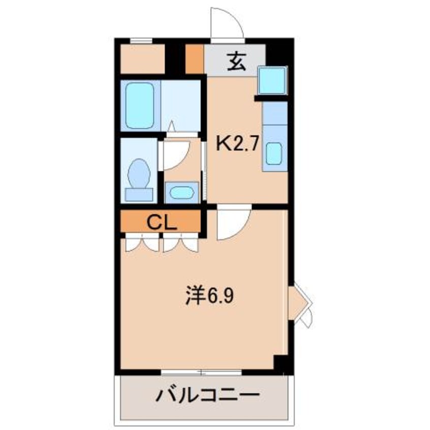 間取図 和歌山電鉄貴志川線/神前駅 徒歩10分 2階 築15年