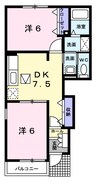 和歌山線/打田駅 徒歩24分 2階 築18年 2DKの間取り