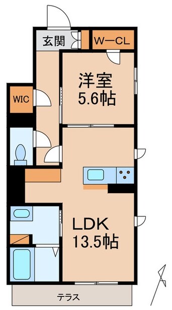 間取図 阪和線・羽衣線/和歌山駅 徒歩15分 1階 建築中