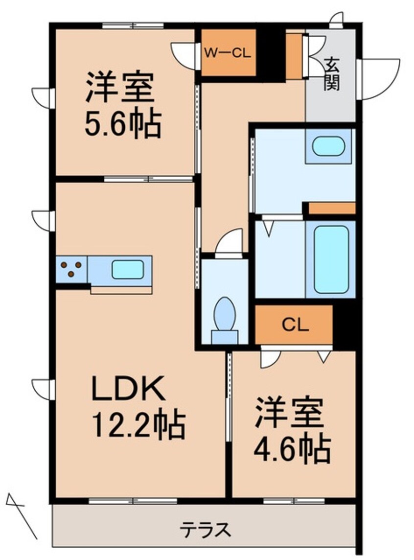 間取図 阪和線・羽衣線/和歌山駅 徒歩15分 1階 建築中