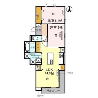 間取図 南海本線/和歌山市駅 徒歩21分 2階 建築中