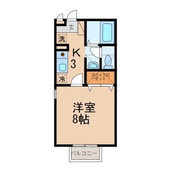 間取図 和歌山電鉄貴志川線/田中口駅 徒歩5分 2階 築25年