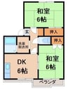タウニィＹＯＵ 2DKの間取り